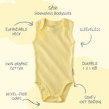 SAM 5-Pack Sleeveless Bodysuits