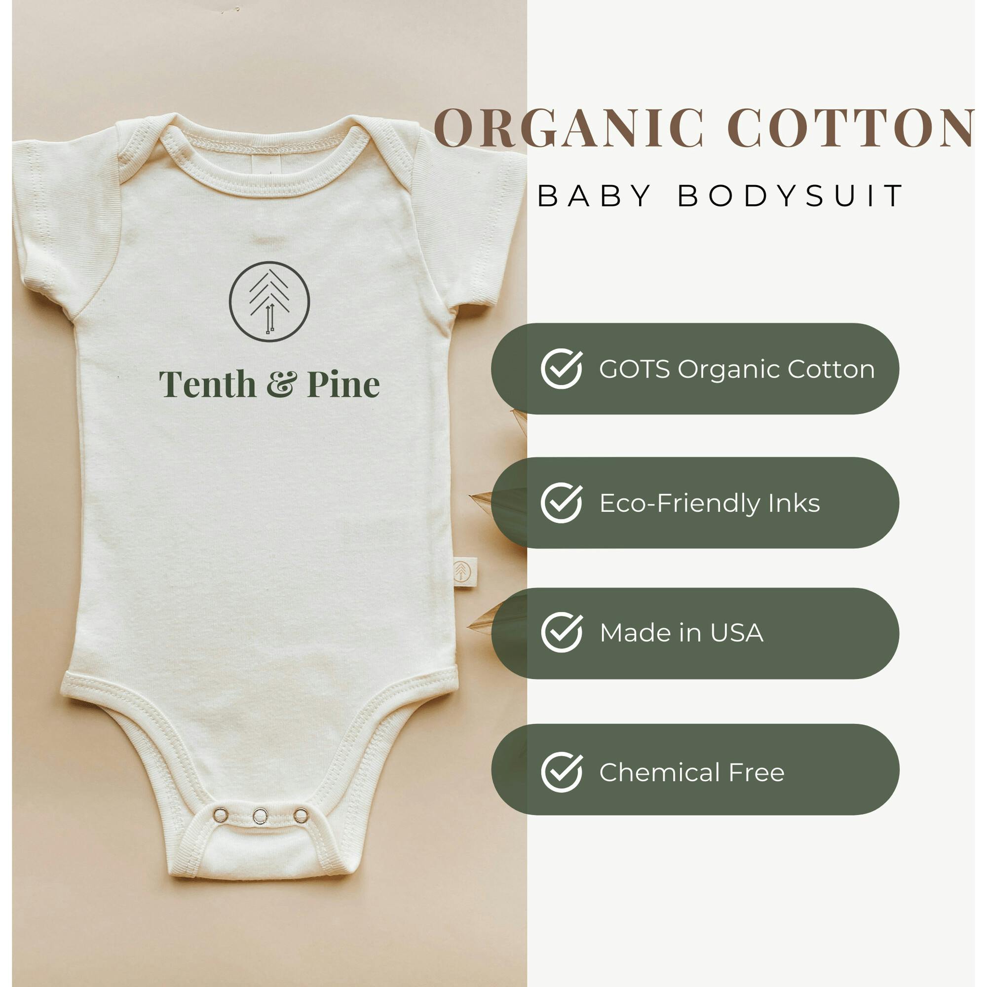 Little Sister Clay Organic Cotton Short Sleeve Baby Bodysuit