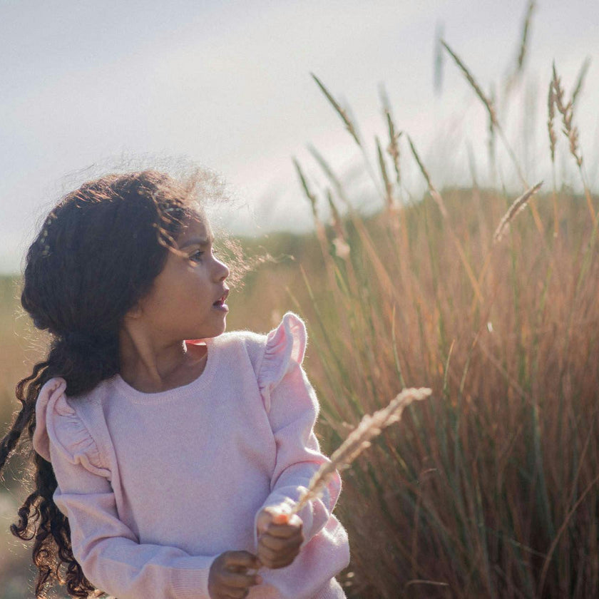 Delicate Frilled Jumper | 100% cashmere