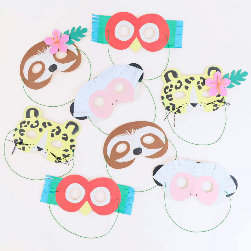 Jungle Jamboree Party Masks