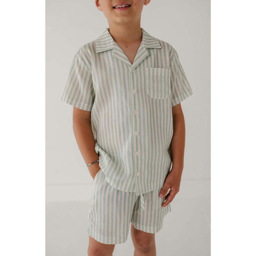 Boy's Linen Button Top