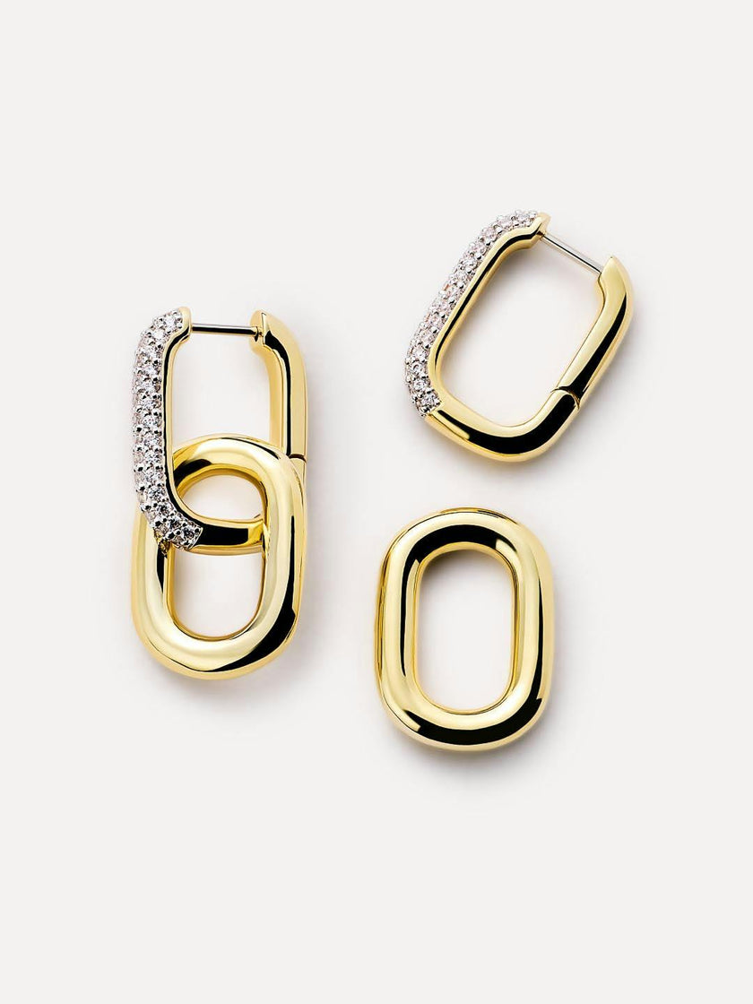 Drop Earrings - Ash Double Pave