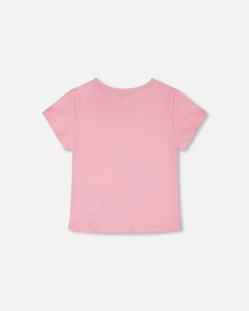 Crinkle Jersey T-Shirt Pink