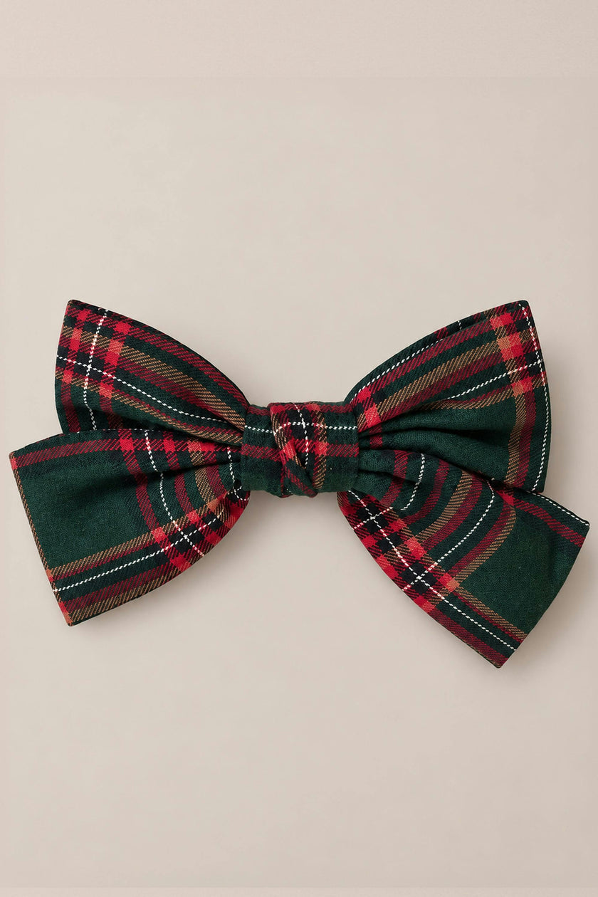 Hair Bows in Evergreen Plaid