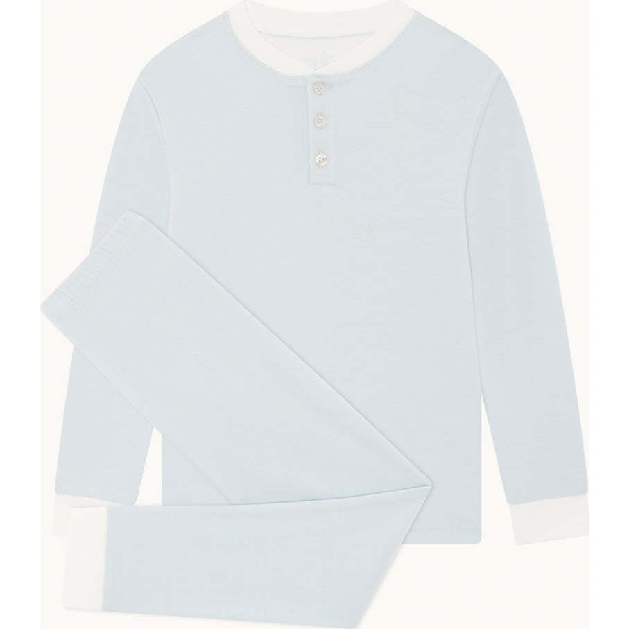 Derek Stripe Child Pyjama Two Piece Set  - Blue