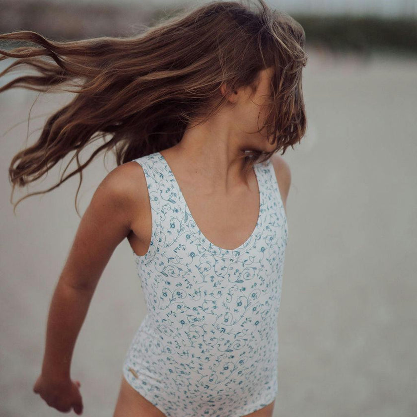 Sweetheart 1 Piece Swimsuit | UPF + Recycled - Scandi Floral