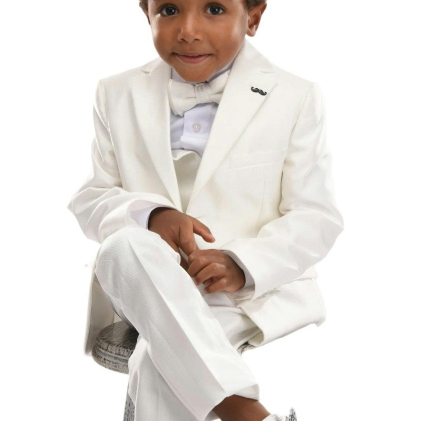 Cream 5pc Peak Lapel Tuxedo