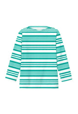 Boys' anti-UV T-shirt, green striped | T-SHIRT MALO