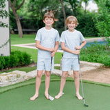 Charles Boys' Short Set - Golf Crest Blue