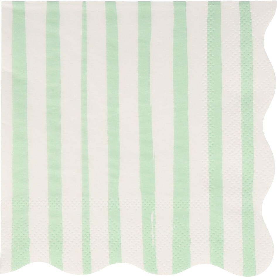Mint Stripe Small Napkins