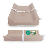 Sleepah Vegan Leather Baby Changing Pad – Contoured Waterproof & Wipeable Foam Changing Pad for Dresser or Table with Removable, Machine-Washable Cover