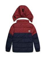 Two Piece Play Snowsuit Navy And Burgundy With Navy Pants