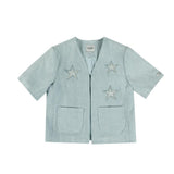 Chellèe Denim Jacket | Stars | Ice Blue