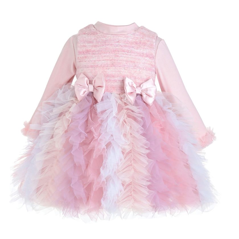 Blush Pastel Emira Bow Dress Sets