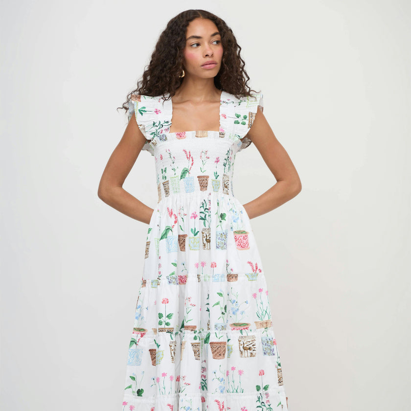 The Ellie Nap Dress - Flower Pots
