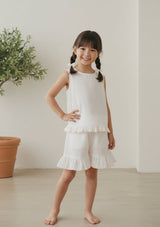 Top and Shorts Set Peach — Cotton Girls Co-Ord | Infant to Tween 0-13 Years