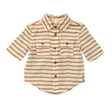 Boys Utility Shirt in Maple Stripe