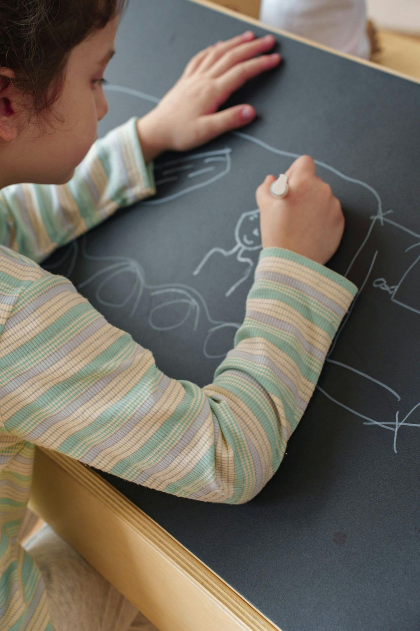 Ash Kids Play Tent & Desk Set | Adjustable Wooden Learning Tent with Desk, Chair & Chalkboard