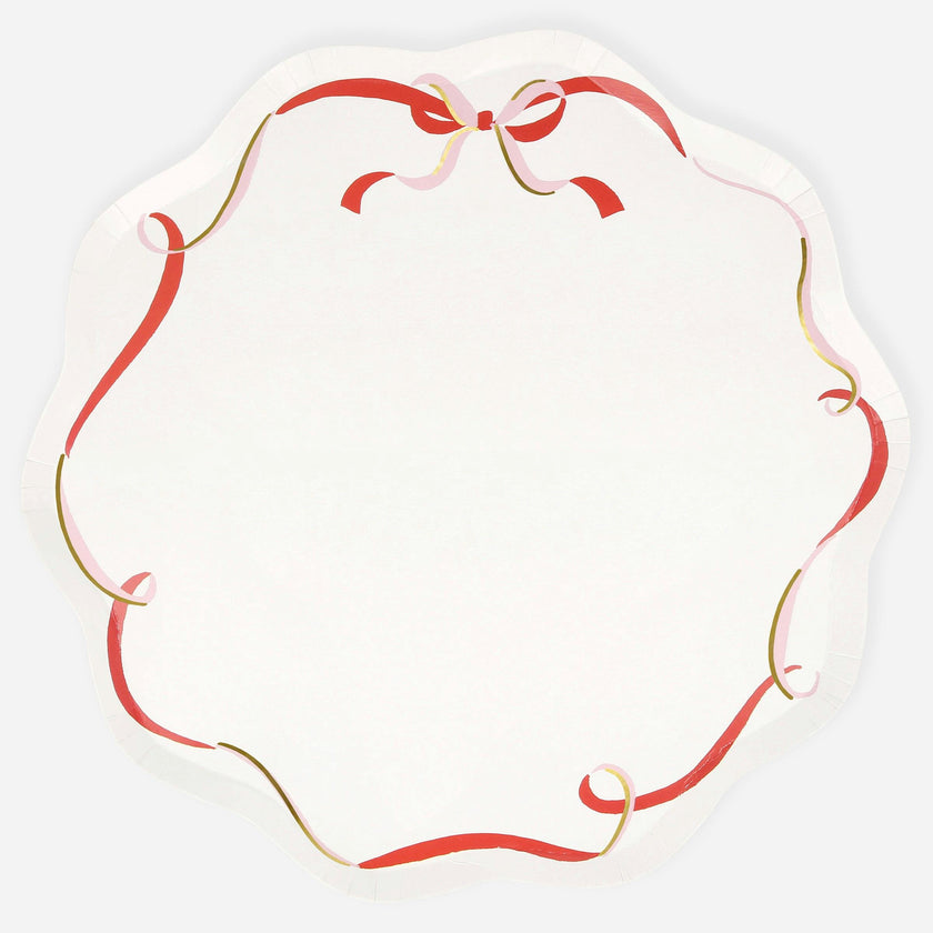 Ribbon Bow Dinner Plates