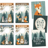 6-Piece Woodland Baby Closet Dividers & 6-Piece Nursery Wall Art Prints Baby Shower Gift