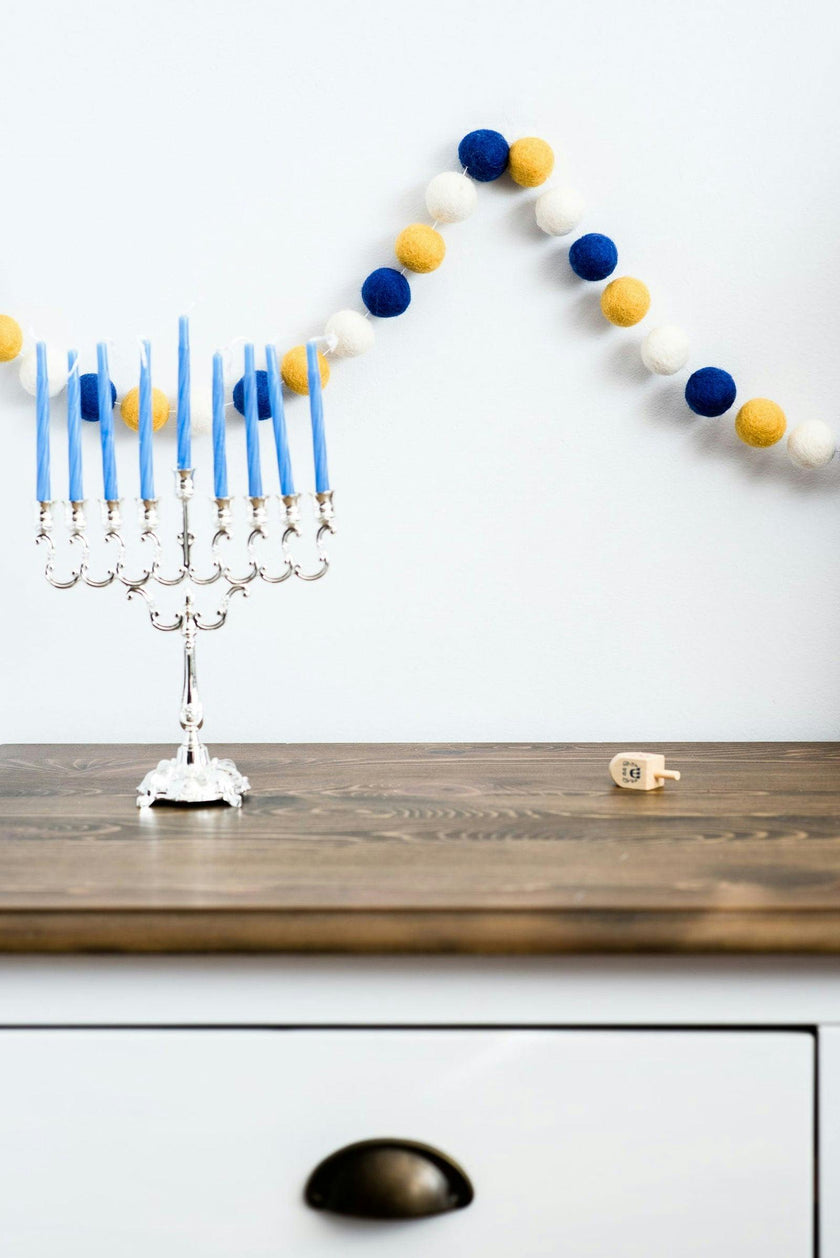 Hanukkah Ball Felt Garland