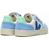 VEJA V-10 Chromefree Leather Sneakers - Indigo Ice