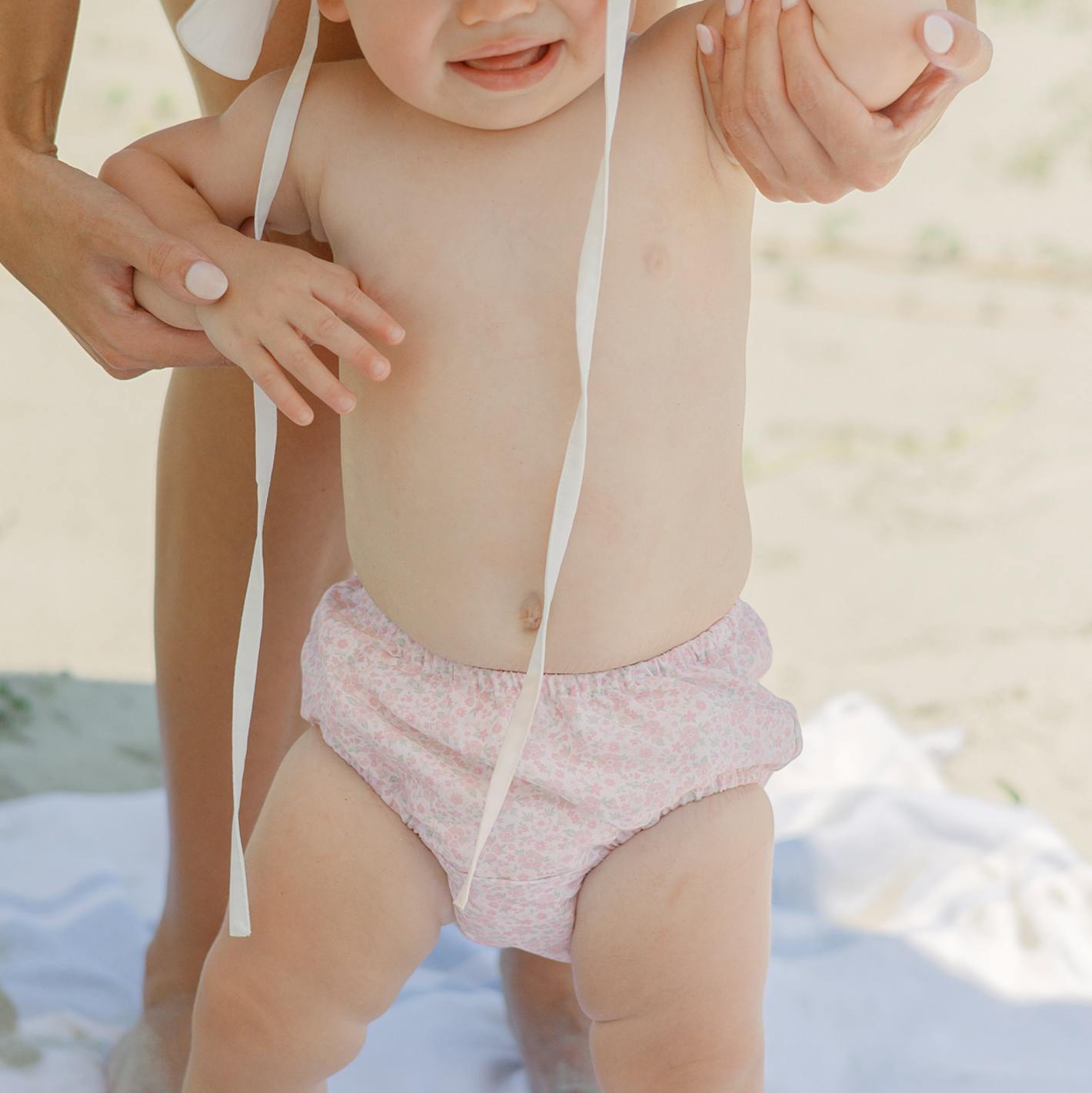 baby antique floral diaper cover