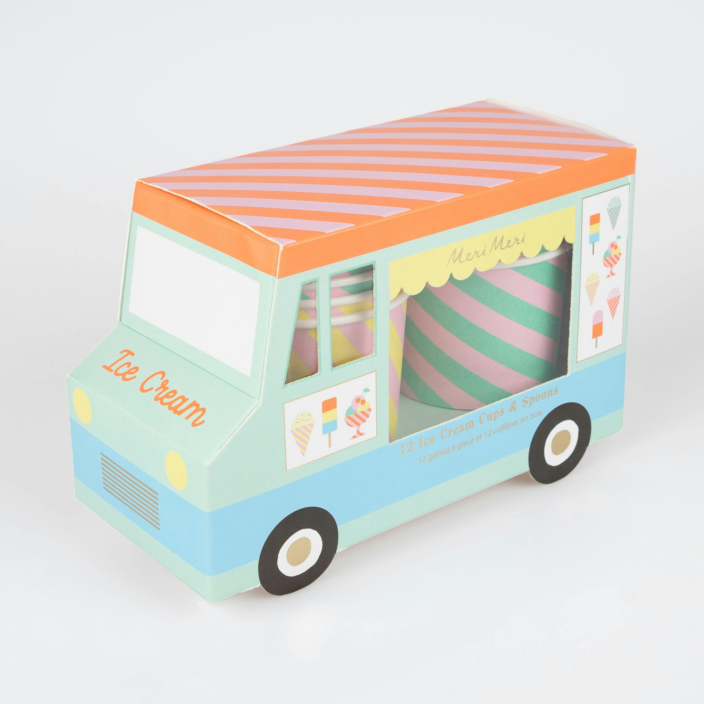 Ice Cream Cups & Spoons