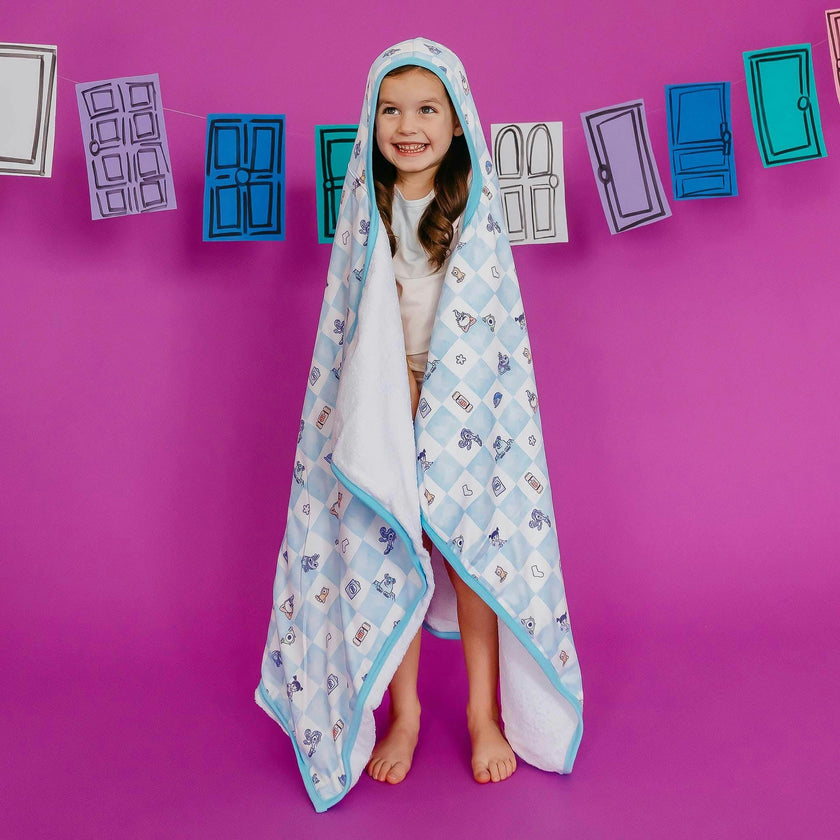 Premium Big Kid Hooded Towel - Monsters, Inc. Medley