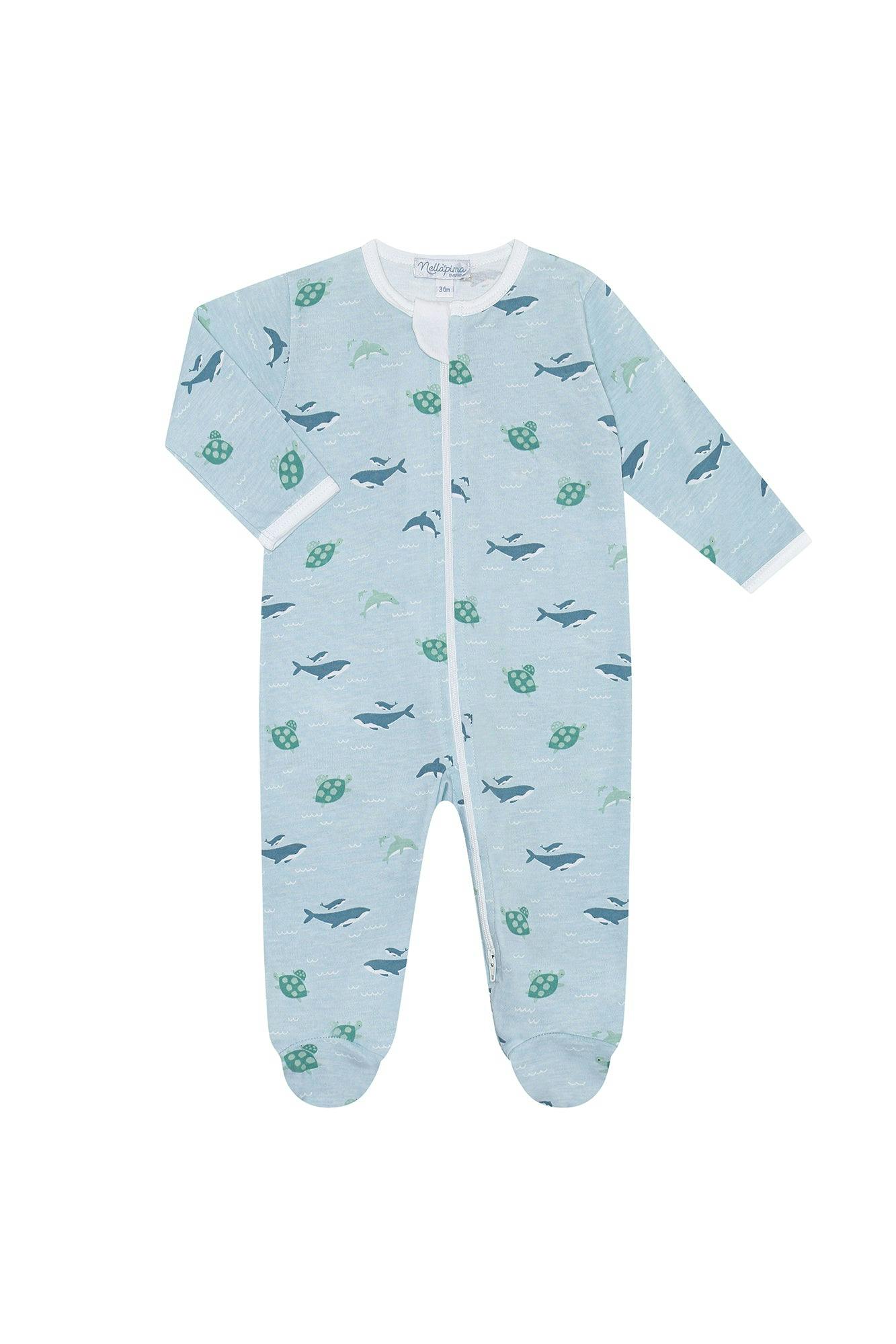 Sea Life Zipper Footie