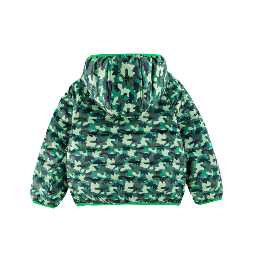 Ryan Reversible Puffer Hood Zipper Down Jacket