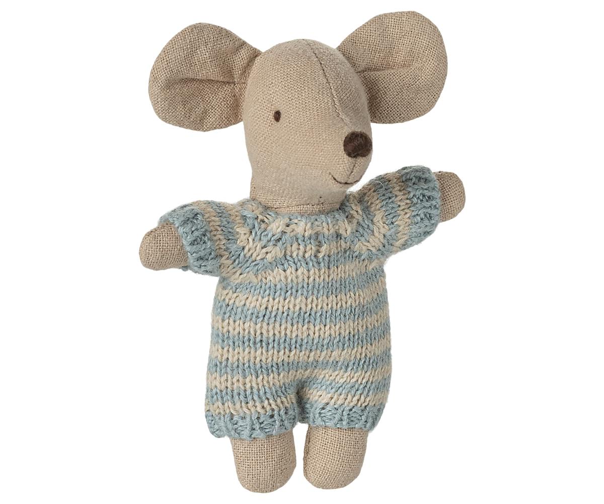Baby mouse in carry cot - Blue