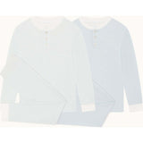Derek Stripe Child Pyjama Two Piece Set  - Blue
