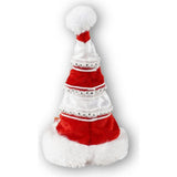 Christmas Pet Hat - Red Ribbon with Holly Leaves