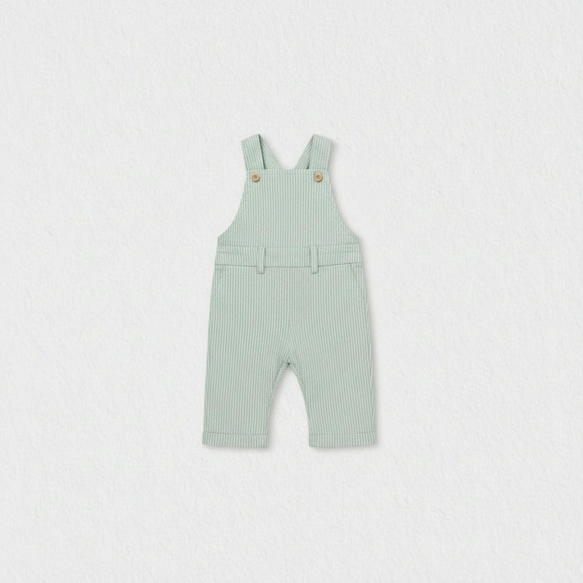 Benjamin Baby Dungaree, Beige Stripe