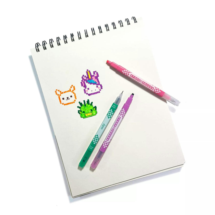 Stamp-A-Square Double Ended Markers - Set of 12