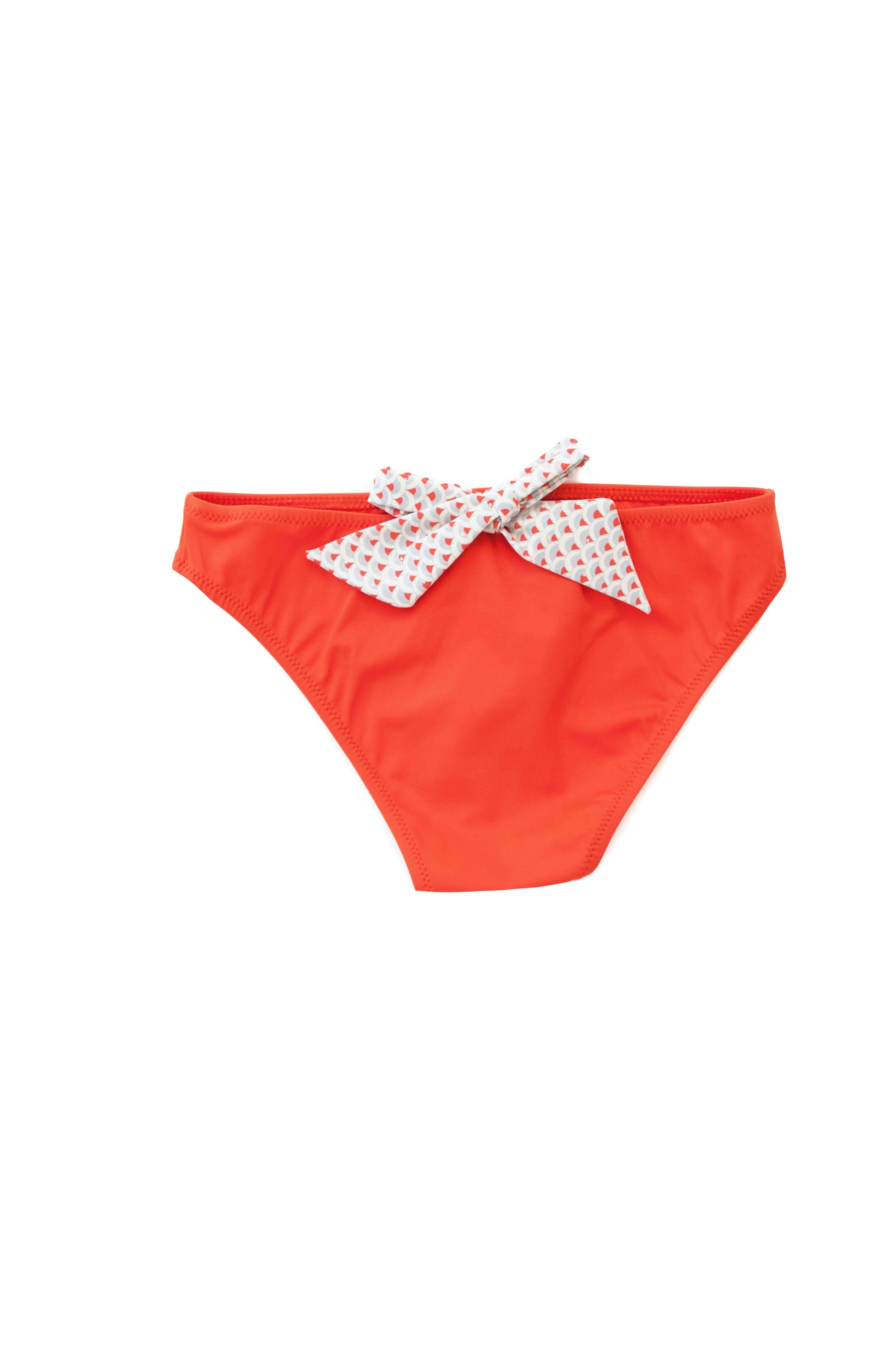 Isabella swim pants in mandarinred and scales print