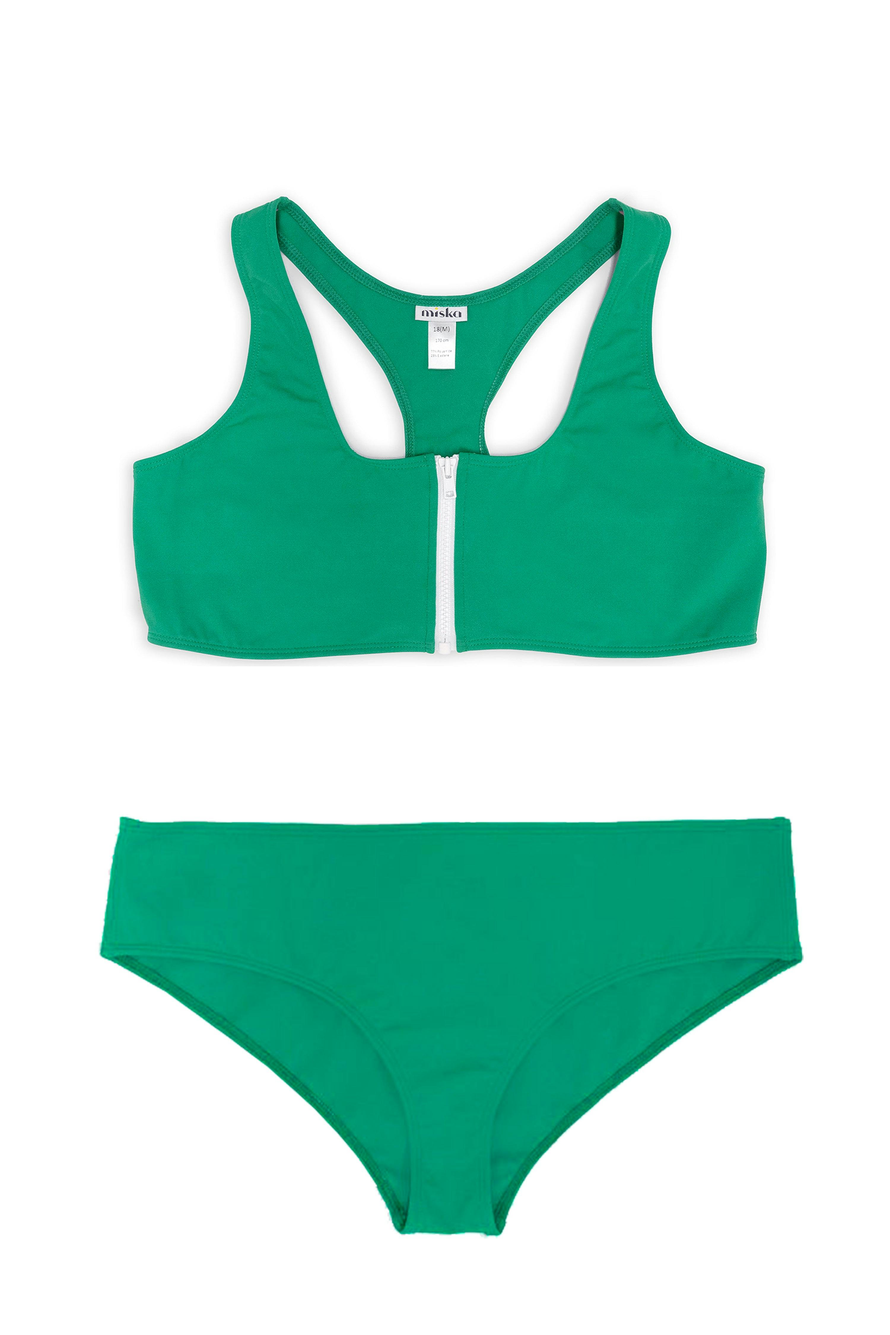 Maillot de bain deux pièces Ado, Racerback & Shorty -Mangrove Green