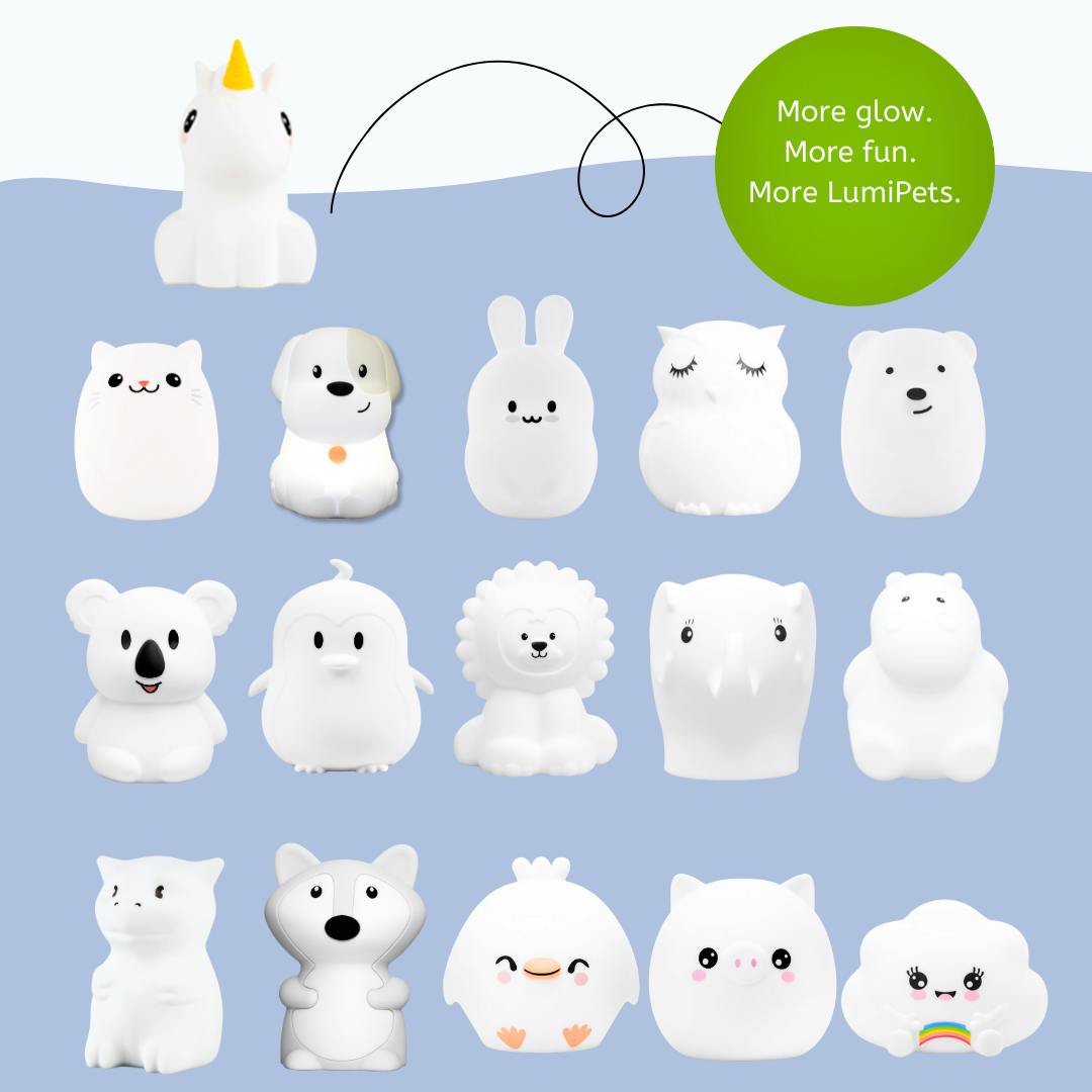 Unicorn Night Light - Soft Silicone Nursery Lamp | LumiPets®