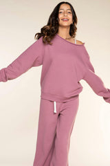 Butter French Terry Off The Shoulder Sweatshirt