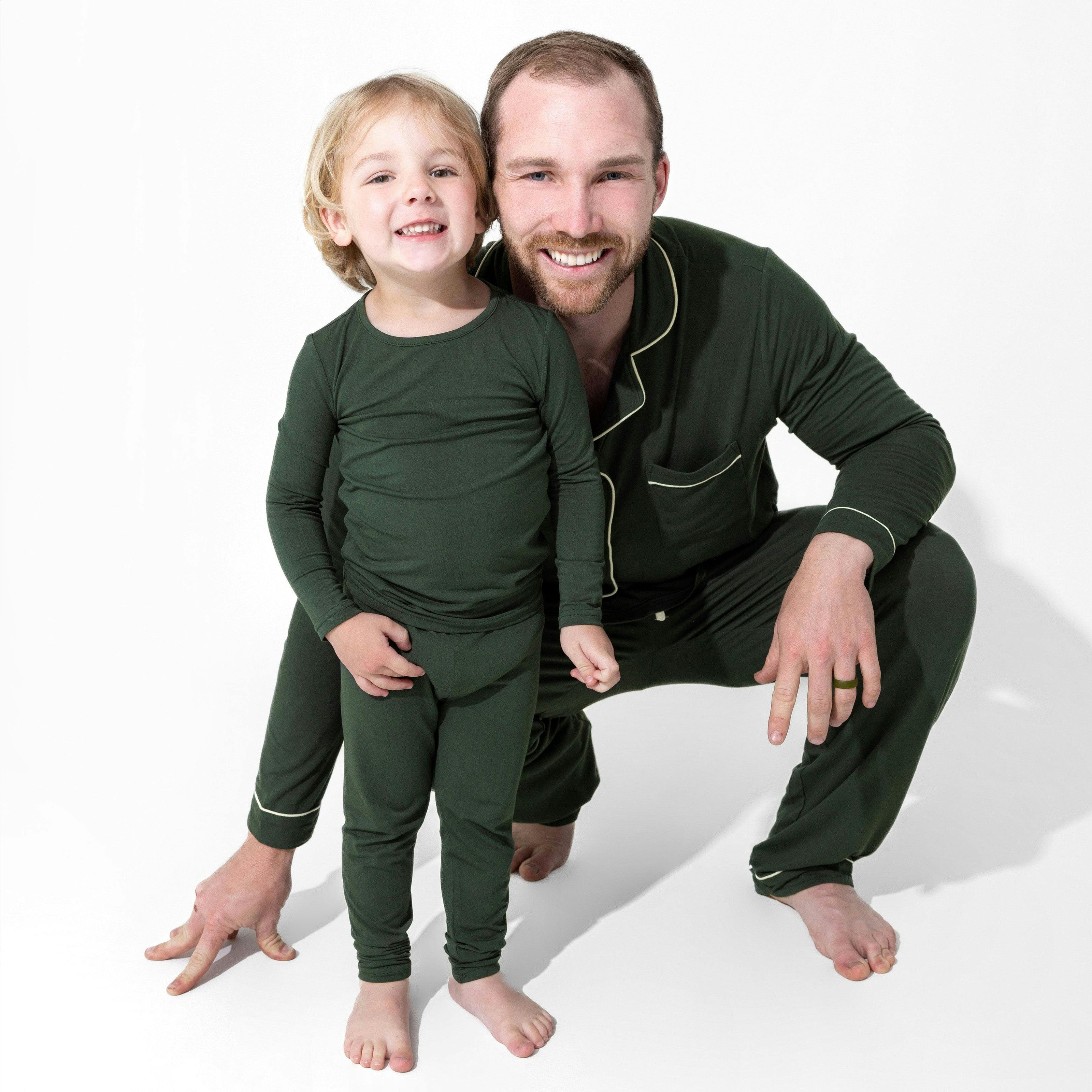 Pine Green Bamboo Men's Pajama Set