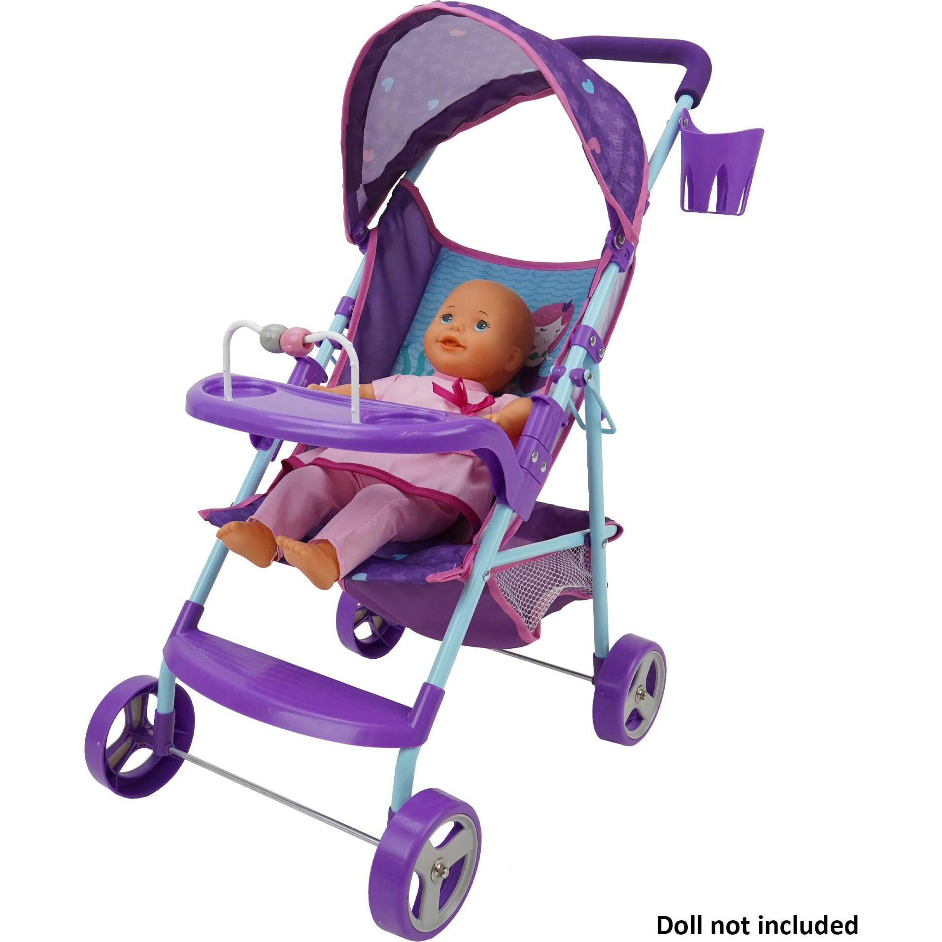 509 Mermaid Doll Travel System Stroller - Purple & Teal
