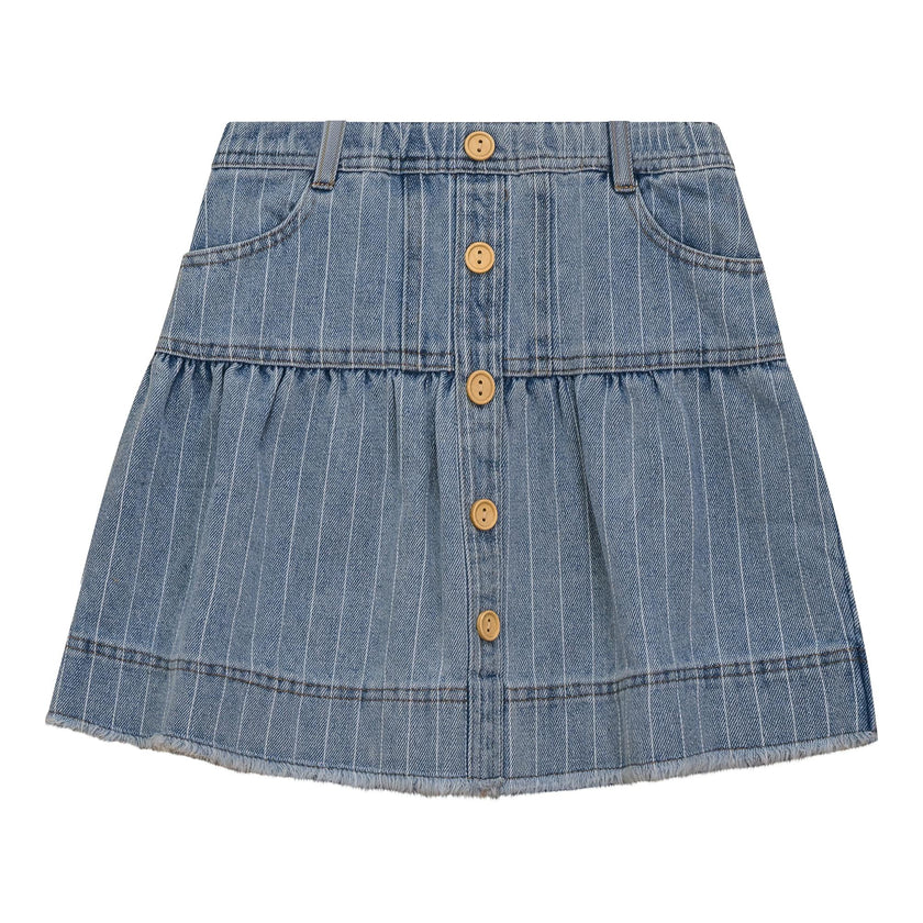 Striped Denim Skirt