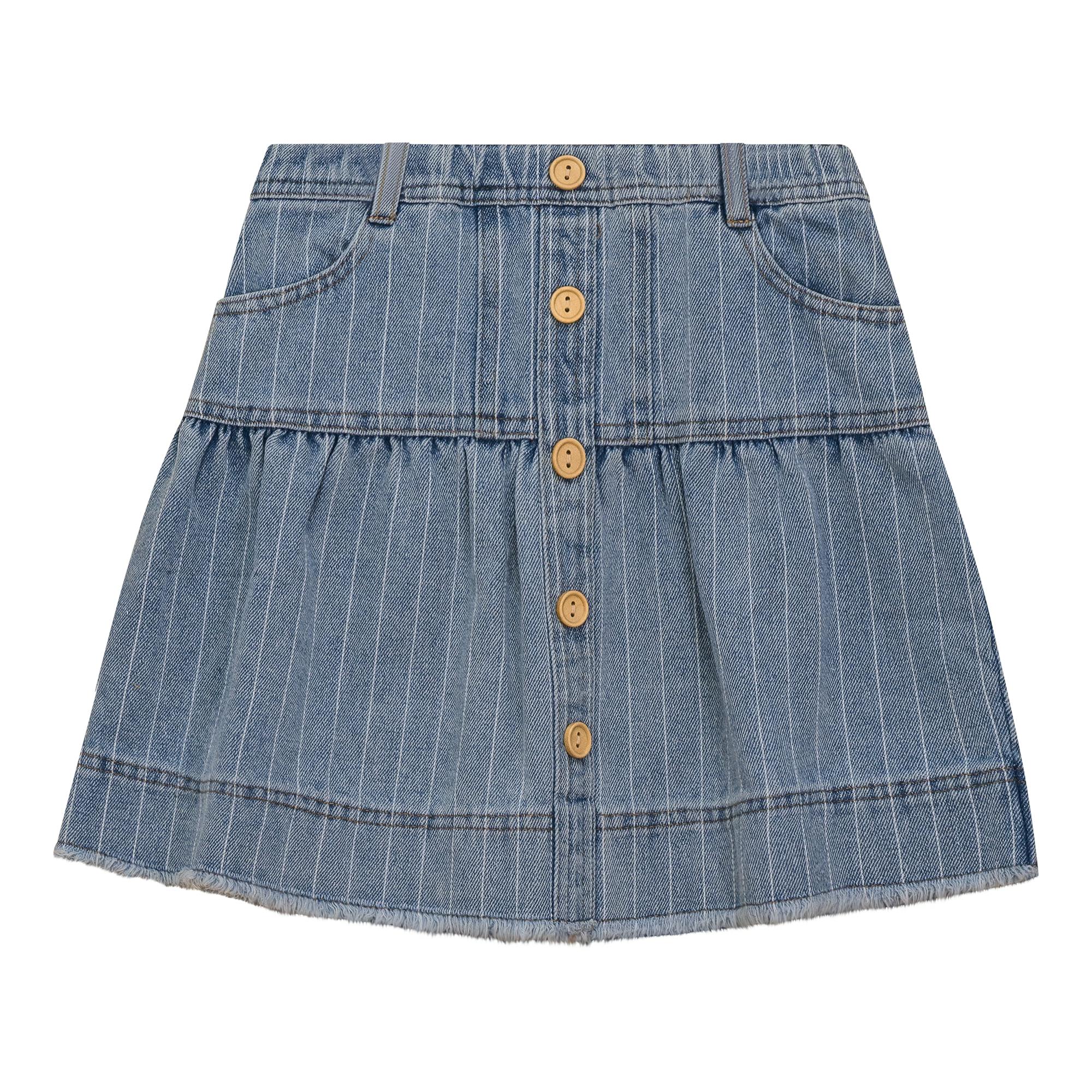 Striped Denim Skirt
