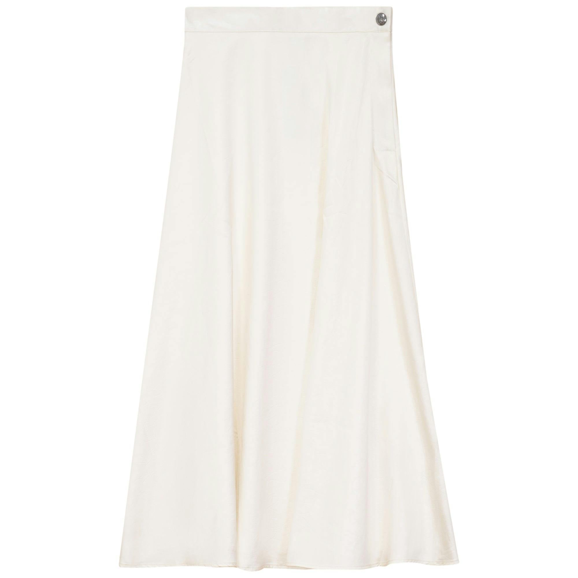 Accordion Pleated Leather Look Midi Skirt