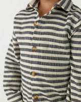 Leom Shirt | Blue Marine - White Striped