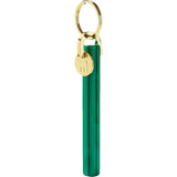 Bar Keychain in Malachite - Gold