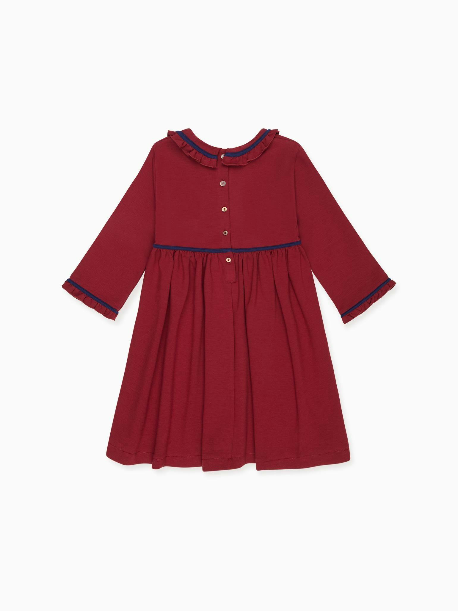 Burgundy Eviana Girl Dress