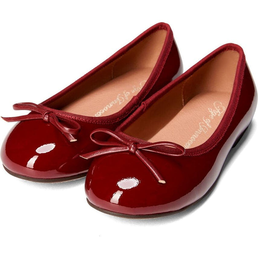 Fannie Glossy Leather Sweet Bow Ballet Flats