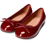 Fannie Glossy Leather Sweet Bow Ballet Flats